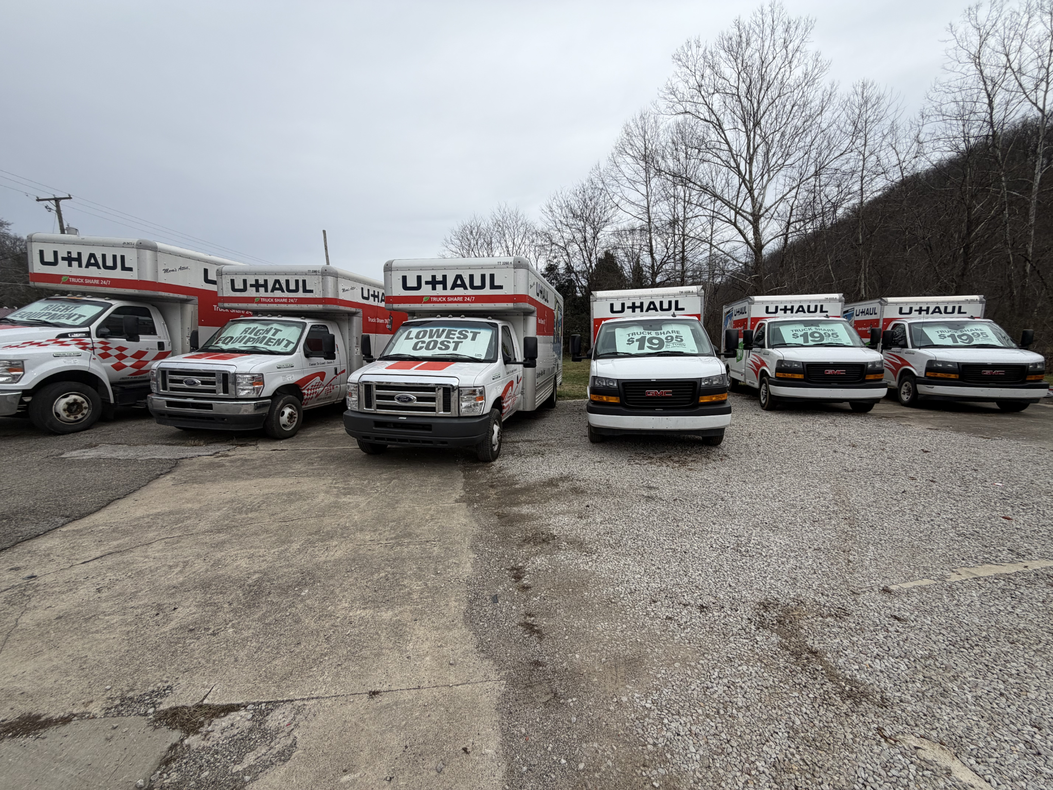 U-Haul rental trucks available at AutoDiagRX